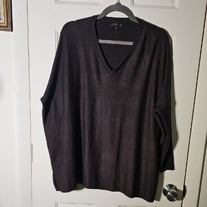 Joseph A Dark Gray V-Neck Oversized Womens‎  Sweater. Meduim. Super Soft.